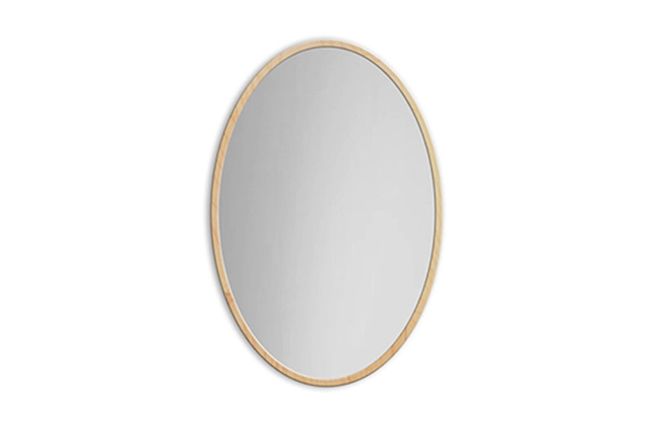 Owalne lustro OVAL Natural / rama w kolorze naturalnym