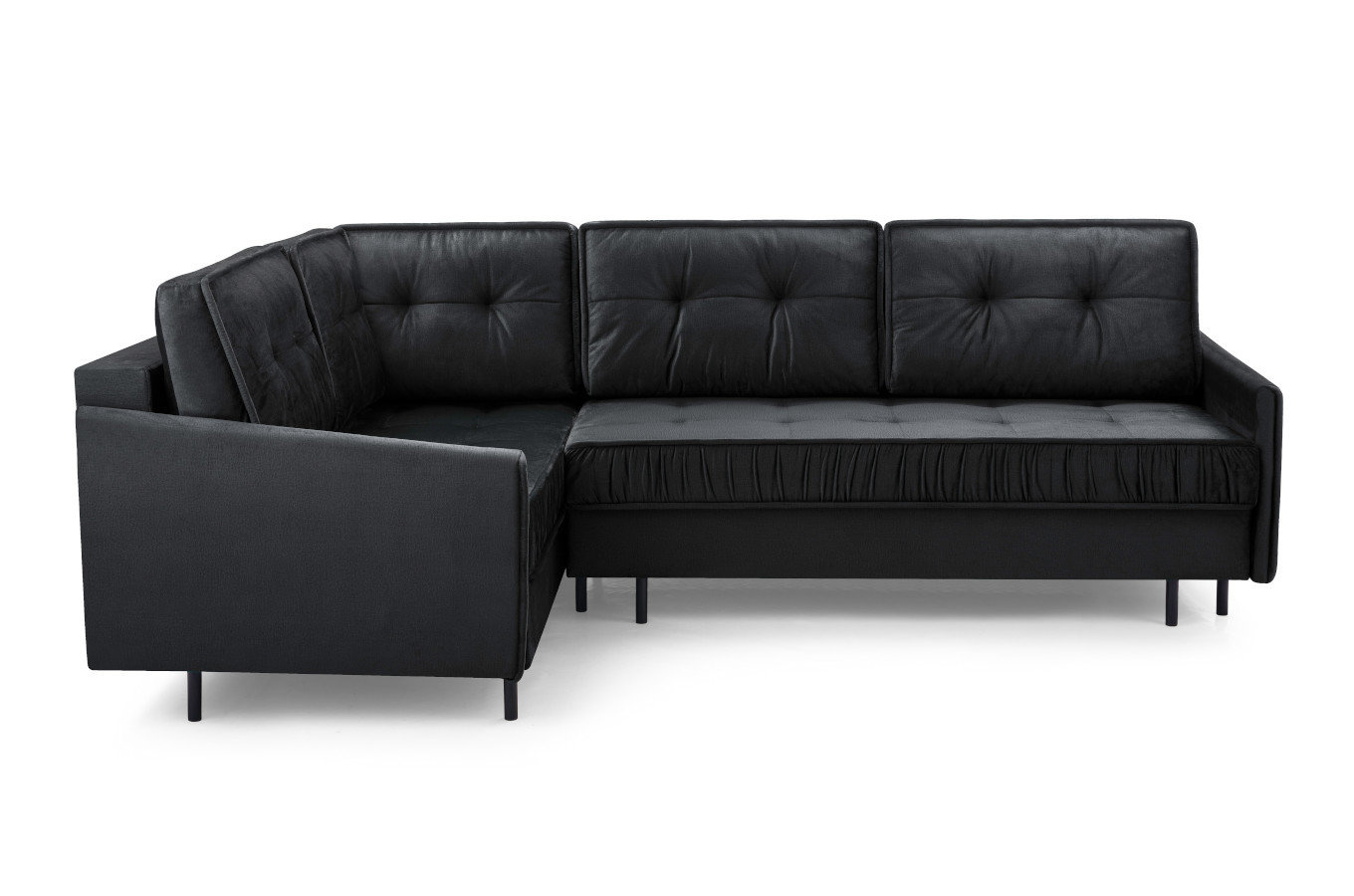 Nowoczesny narożnik ZANZIBAR L z funkcją spania i pojemnikiem na pościel