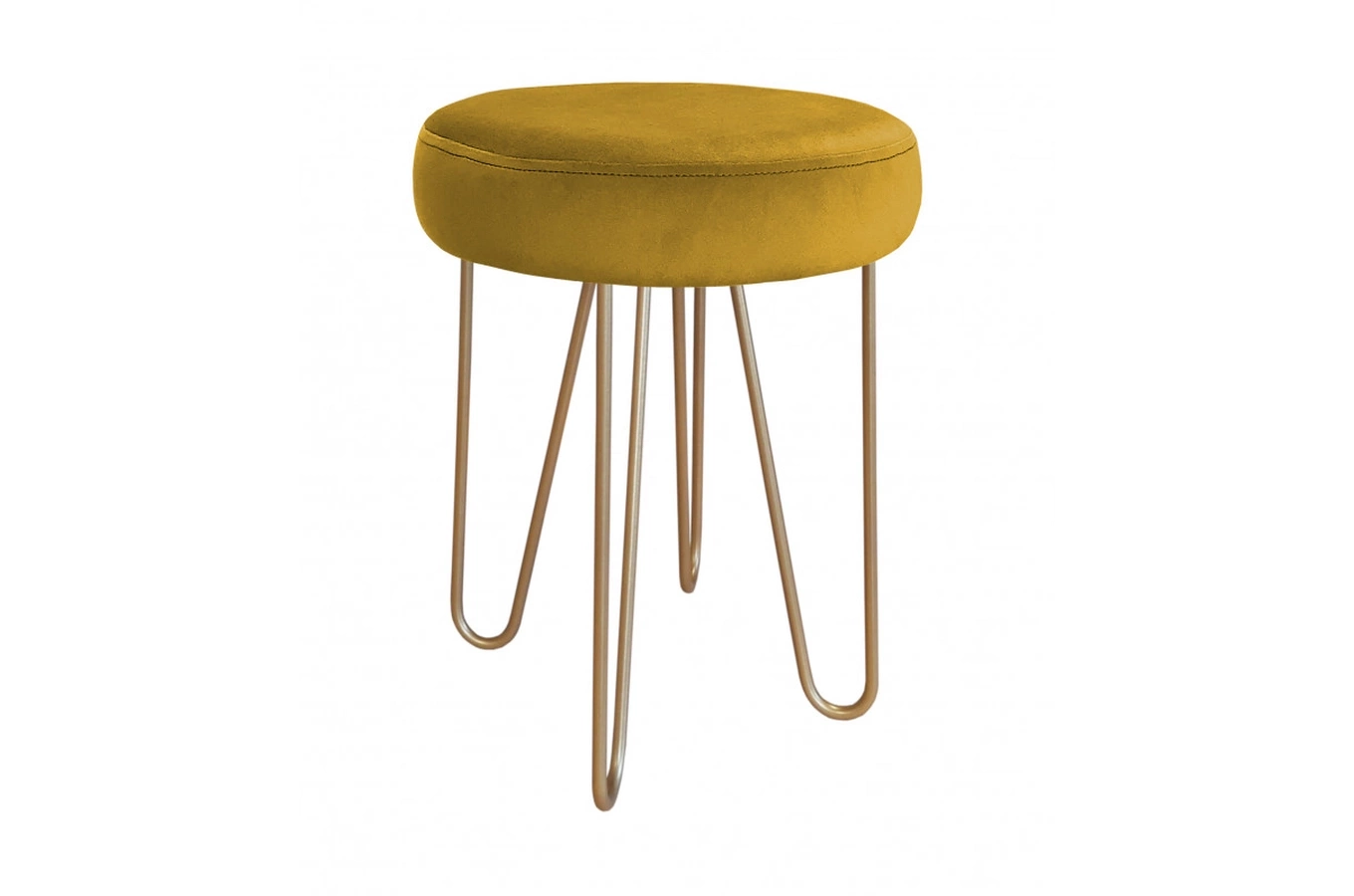 Tapicerowany taboret SECONDO na metalowych nogach / kolor tkaniny + podstawy do wyboru!