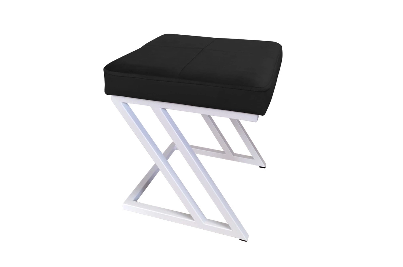 Tapicerowany puf DIZI na metalowych nogach / kolor tkaniny + podstawy do wyboru!