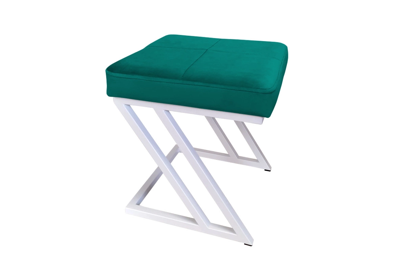 Tapicerowany puf DIZI na metalowych nogach / kolor tkaniny + podstawy do wyboru!