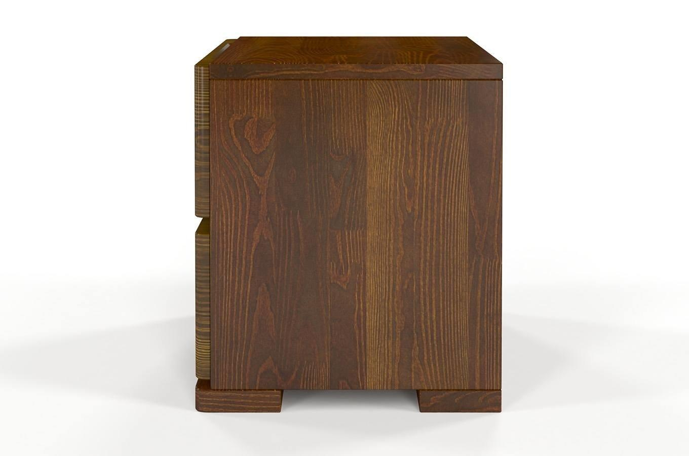 Drewniana szafka nocna sosnowa Visby Sandemo High 2S / kolor biały