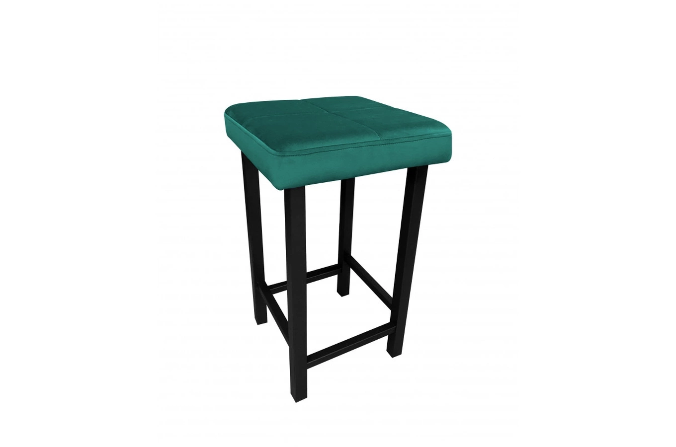 Tapicerowany taboret QUARTO na metalowych nogach / kolor tkaniny + wysokość do wyboru!