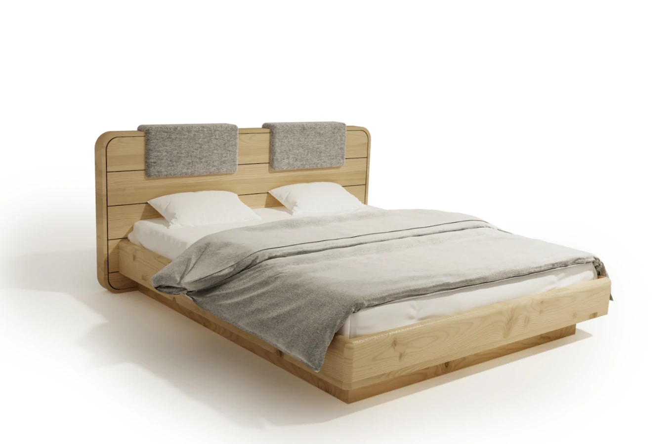 Drewniane łóżko SENSE