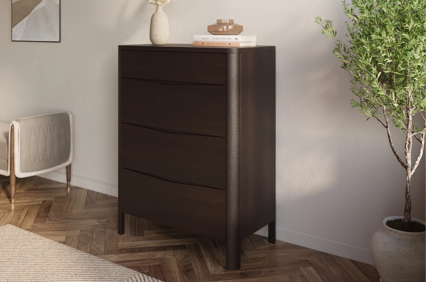 Drewniana komoda bukowa Visby MODENA 80