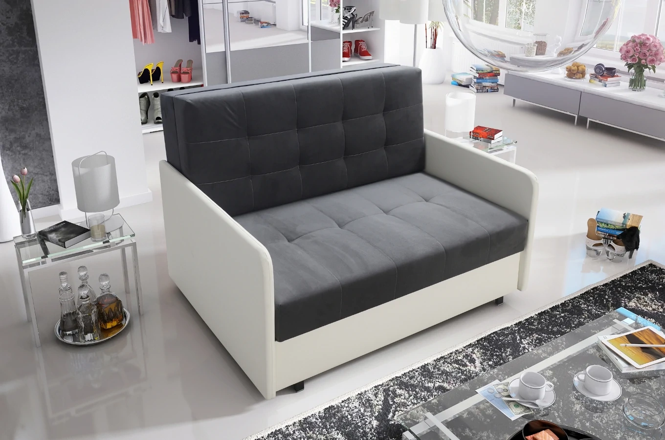Klasyczna sofa MAXI z funkcją spania / szerokość 125 cm