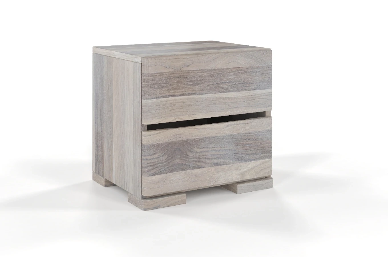 Drewniana szafka nocna dębowa Visby Sandemo High 2S / szer. 40 cm