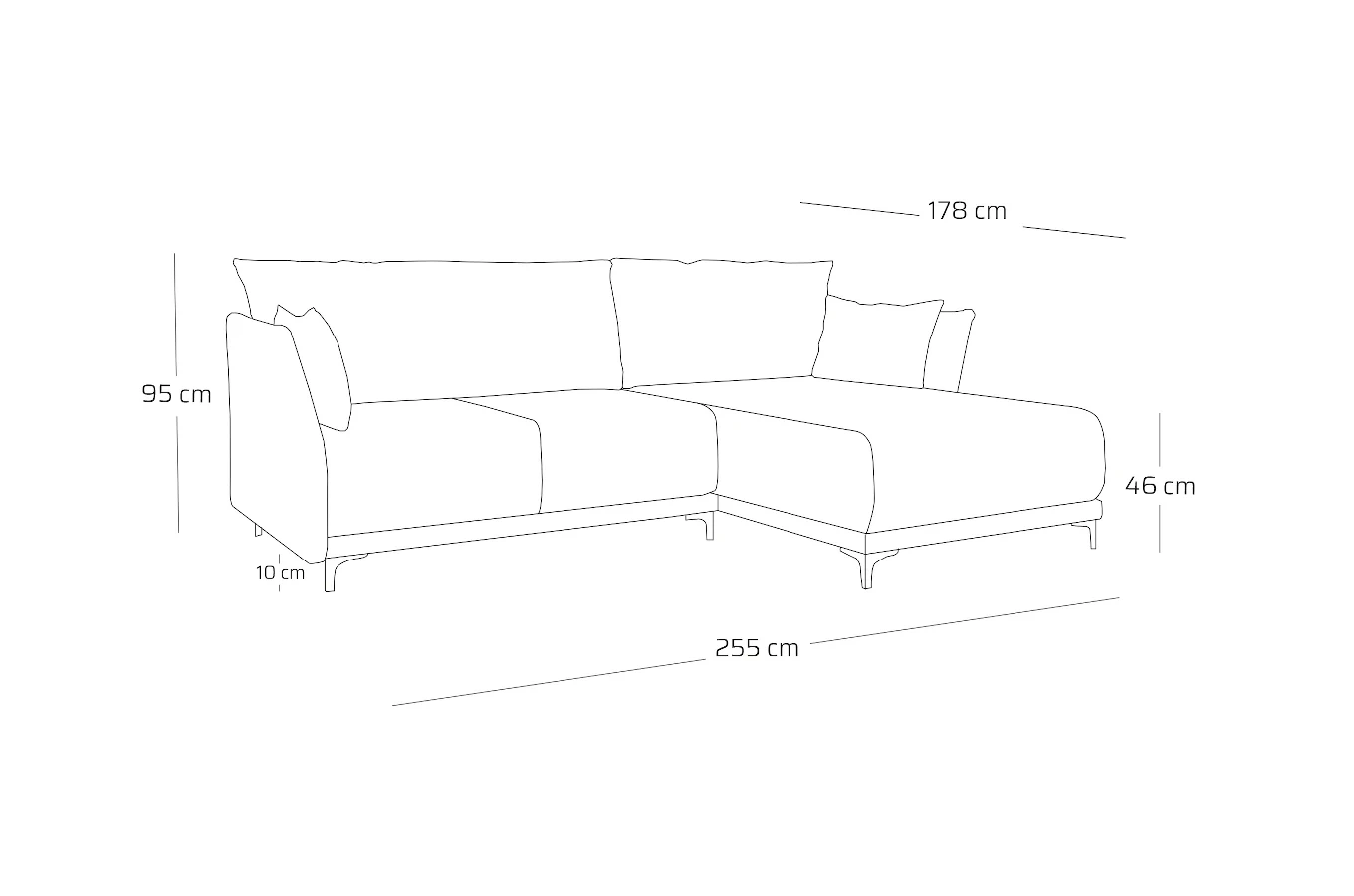 Nowoczesny narożnik MORGAN z funkcją spania i pojemnikiem na pościel