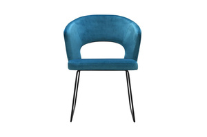 Nowoczesne krzesło tapicerowane KLEMENS U na metalowych nogach