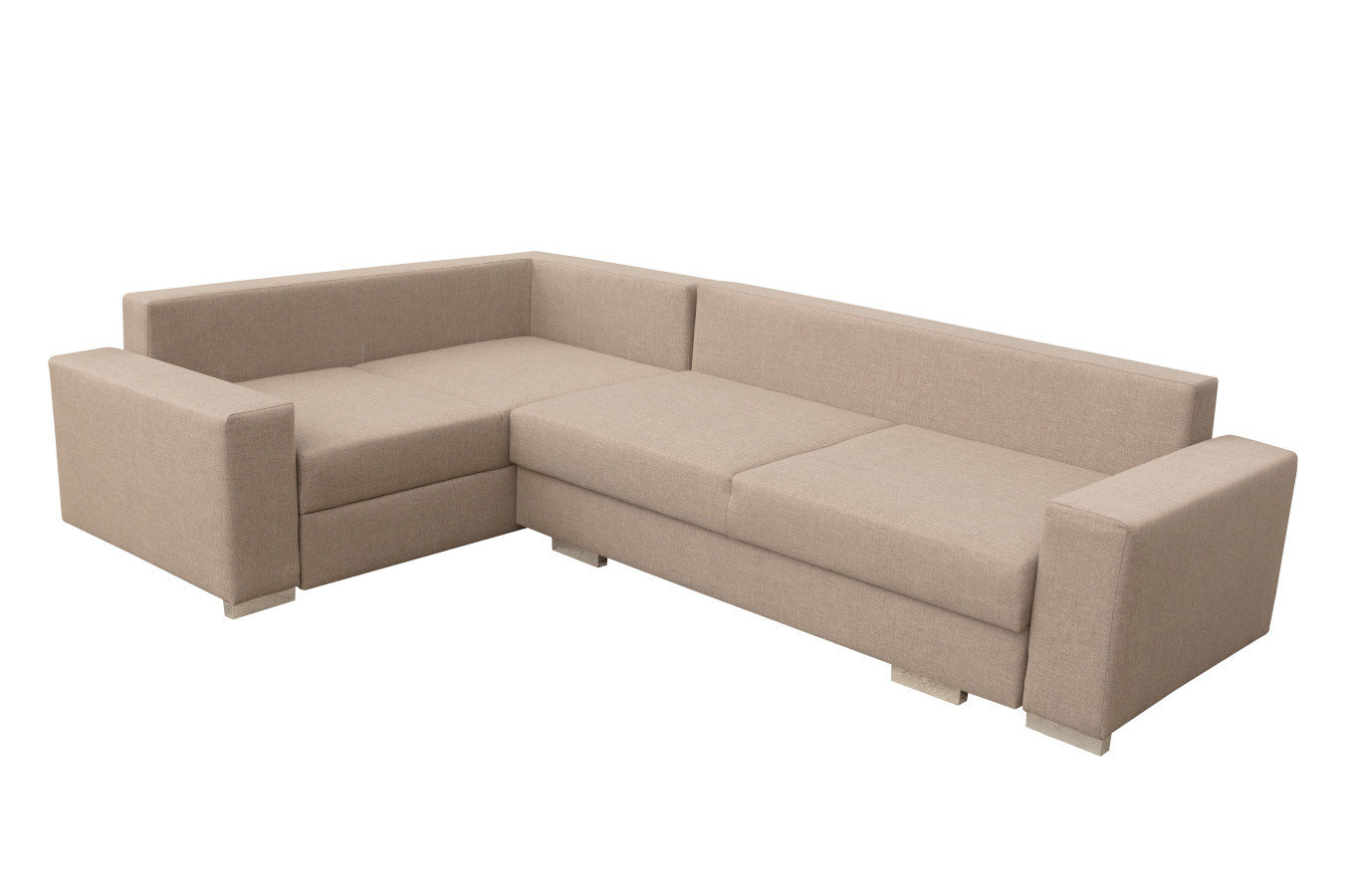 Nowoczesny rozkładany narożnik PEDRO z pojemnikiem na pościel