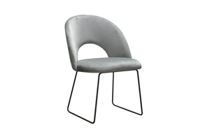 Nowoczesne krzesło tapicerowane GIANA U na metalowych nogach