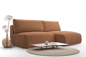 Nowoczesny rozkładany narożnik PIKSI z pojemnikiem na pościel