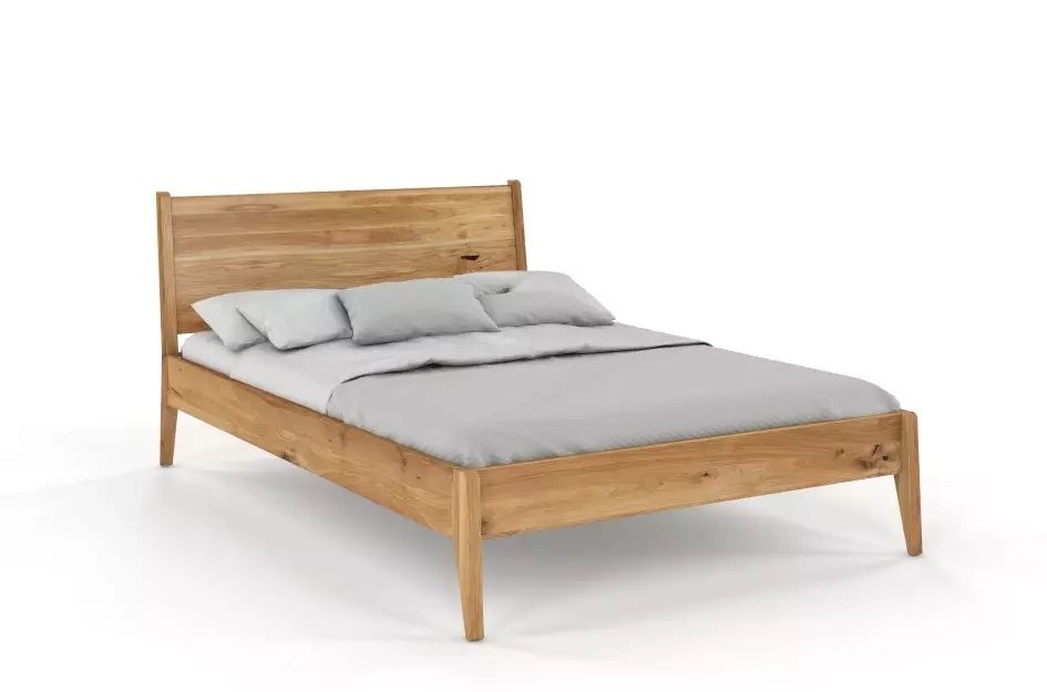 Łóżko drewniane dębowe Visby RADOM / 120x200 cm, olej naturalny