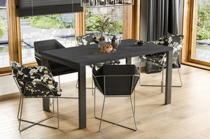 Nowoczesny rozkładany stół GARANT 80-215 x 80 cm (ciemny beton)