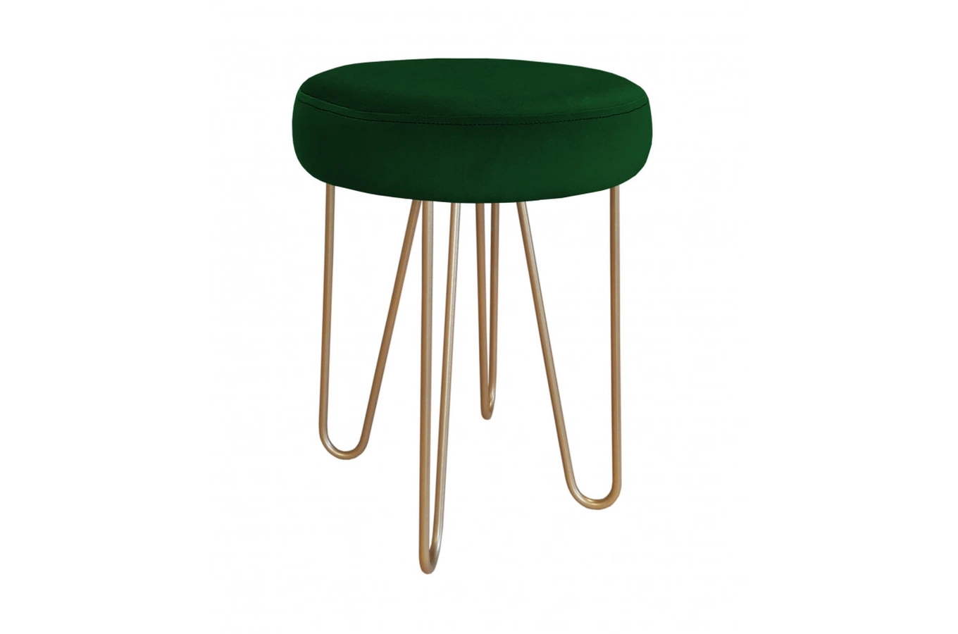 Tapicerowany taboret SECONDO na metalowych nogach / kolor tkaniny + podstawy do wyboru!