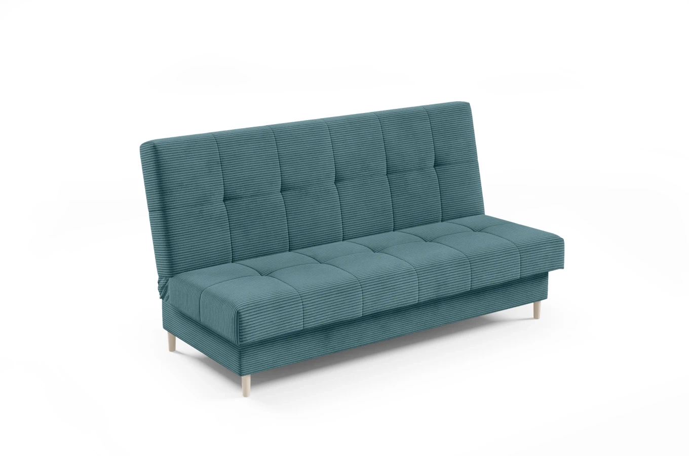 Nowoczesna sofa ABBY w skandynawskim stylu z funkcją spania i pojemnikiem na pościel