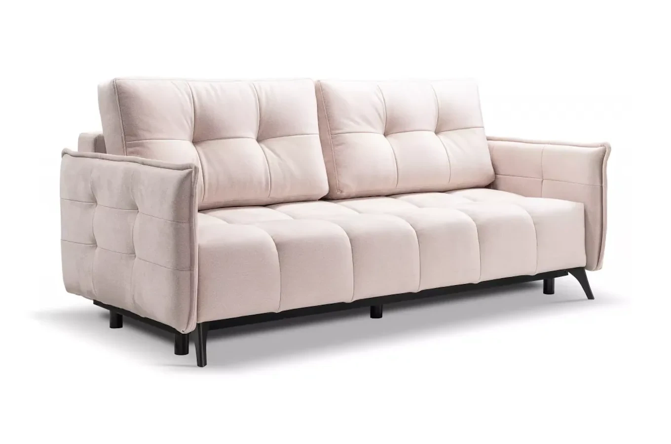 Nowoczesna sofa rozkładana SAMANTA z funkcją spania i pojemnikiem na pościel / szerokość 205 cm