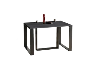 Nowoczesny rozkładany stół BORYS MAX na metalowych nogach 130-330 x 85 cm (ciemny beton)