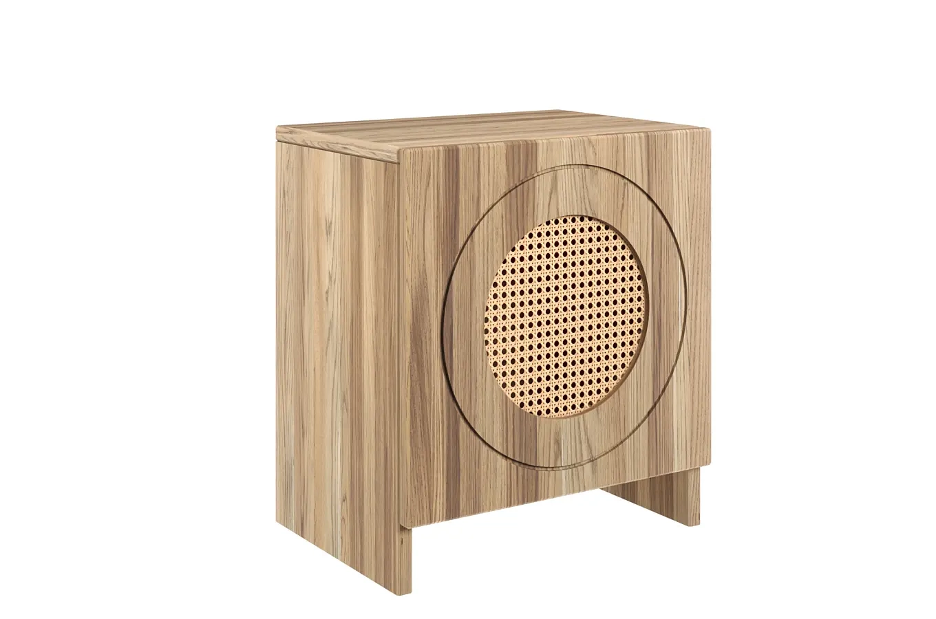 Drewniana szafka nocna dębowa z rattanem Skandica HARMARK