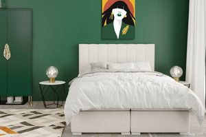 Wysoka zielona komoda ze złotymi dodatkami Skandica MERLIN / szer. 80 cm