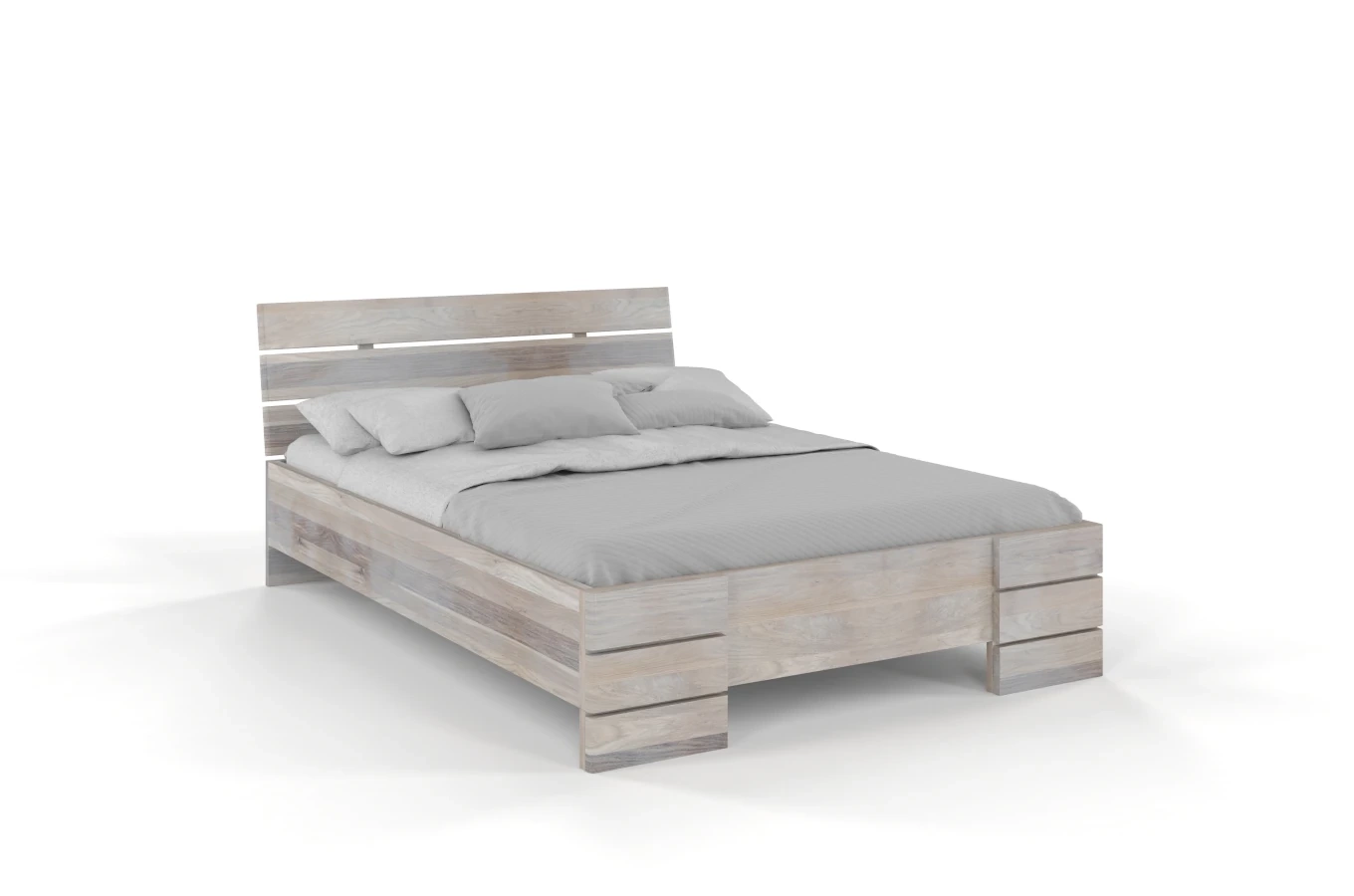 Łóżko drewniane dębowe Visby Sandemo High