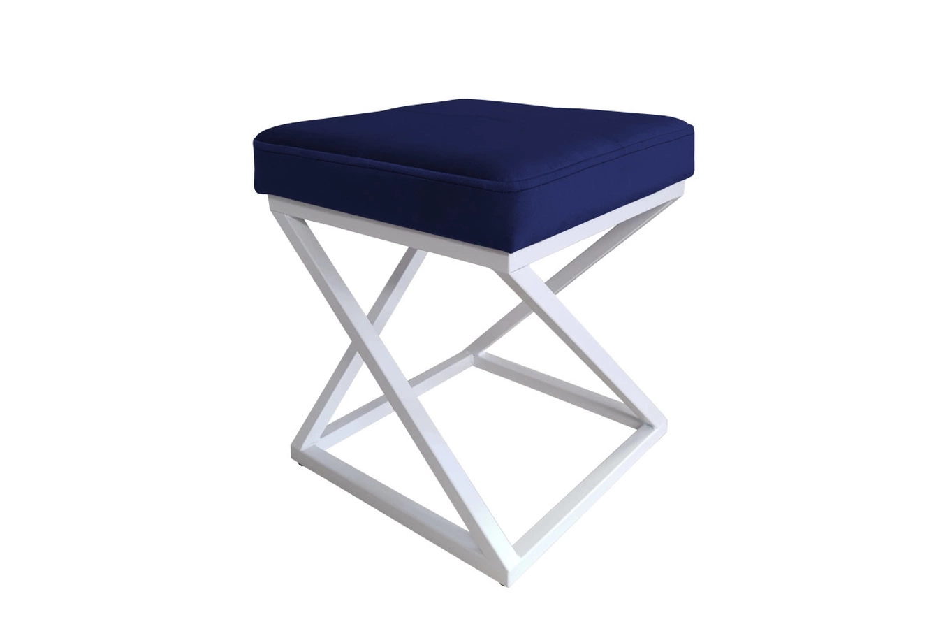 Tapicerowany puf DIXI na metalowych nogach / kolor tkaniny + podstawy do wyboru!