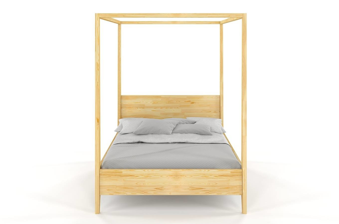 Łóżko drewniane sosnowe z baldachimem Visby CANOPY