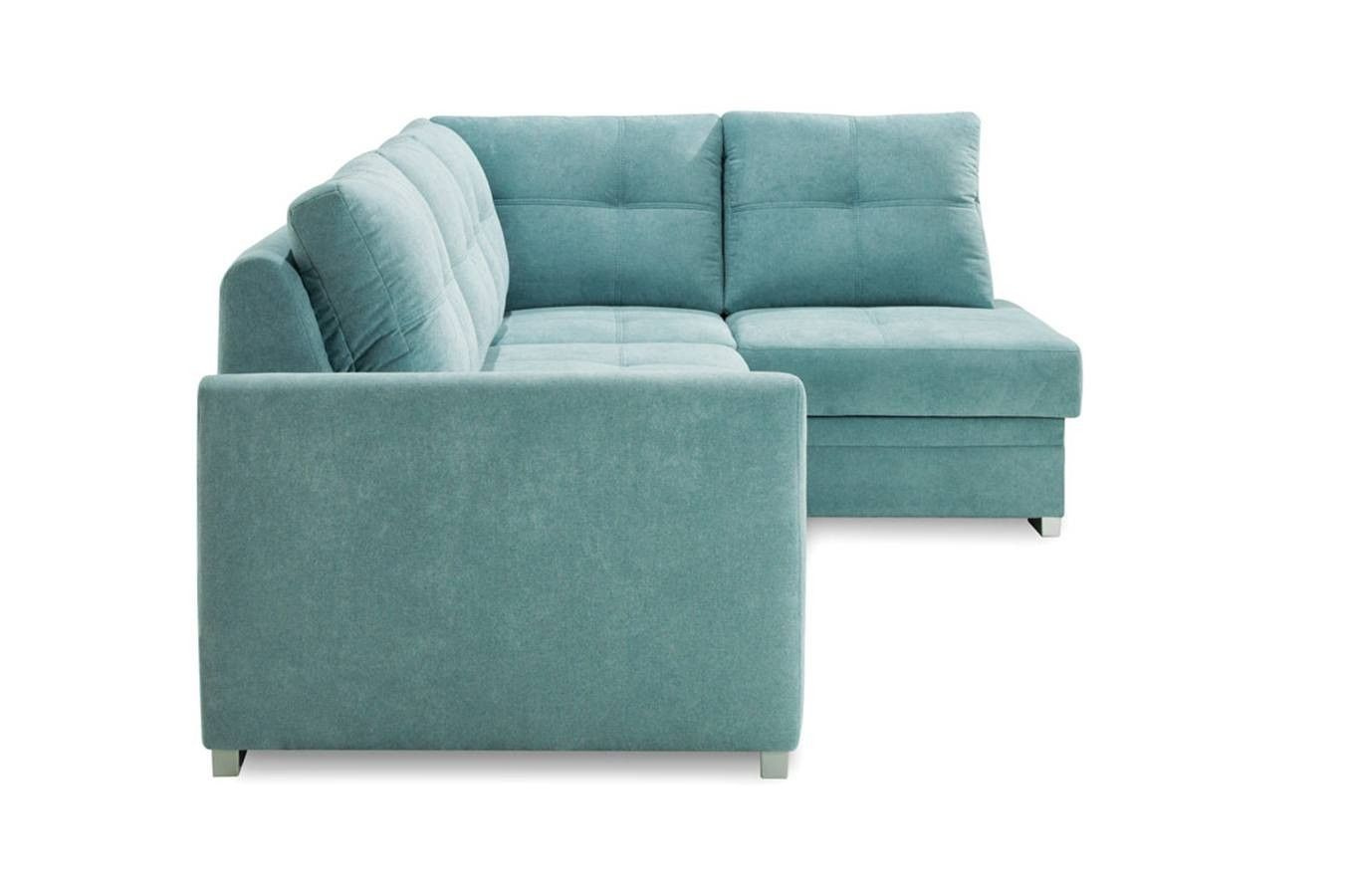 Elegancki narożnik AZURRA Mini z funkcją spania i pojemnikiem na pościel