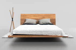 Drewniane łóżko do sypialni RAY