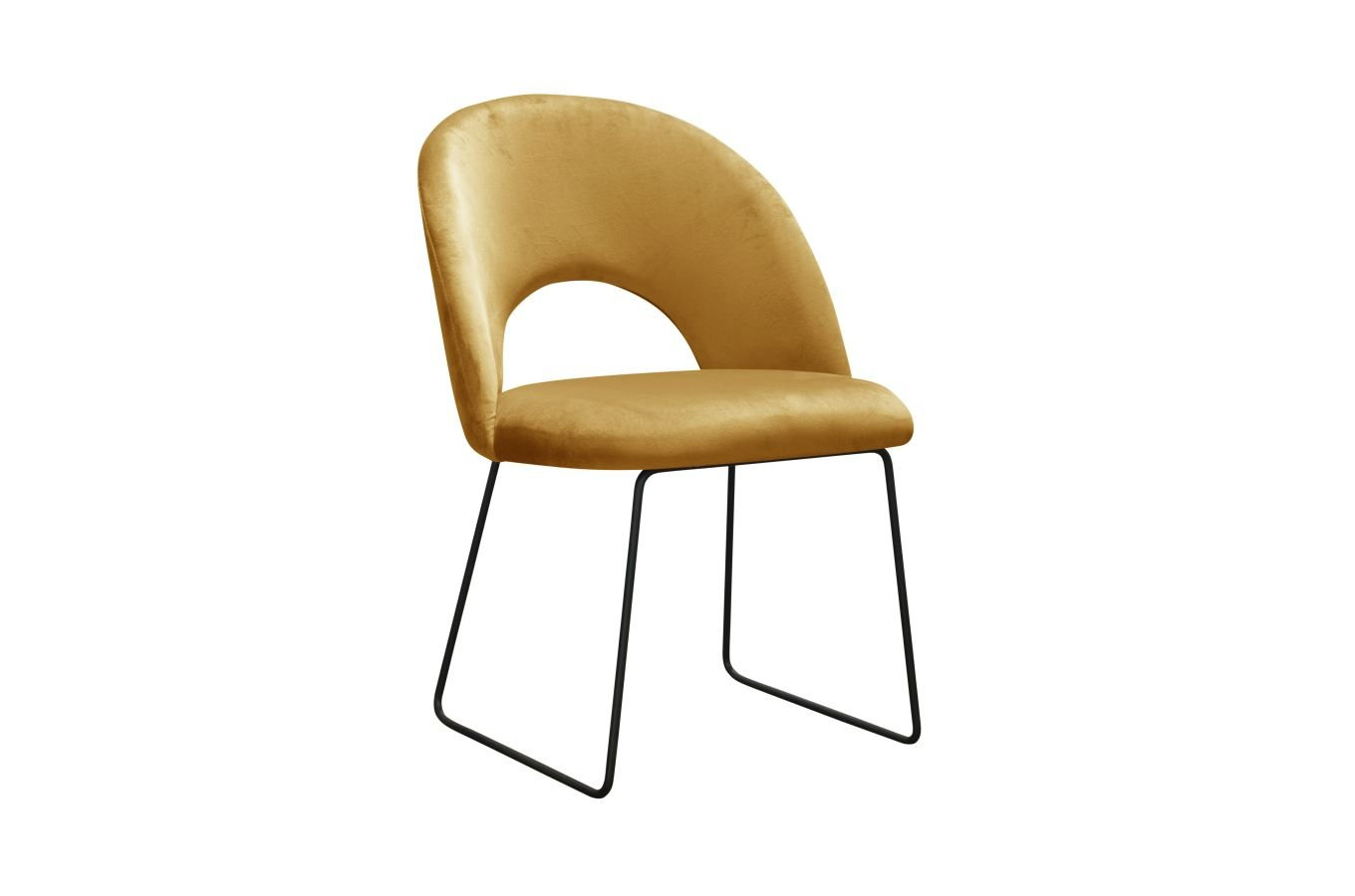 Nowoczesne krzesło tapicerowane GIANA U na metalowych nogach
