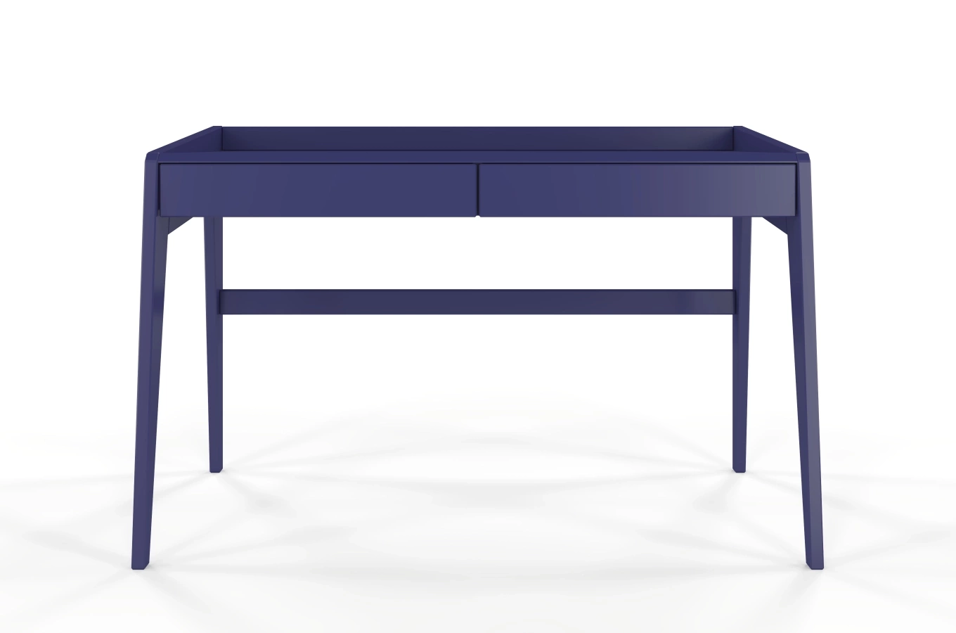 Drewniane biurko / toaletka z szufladami Visby LISA / kolor granat szlachetny / 125x70 cm
