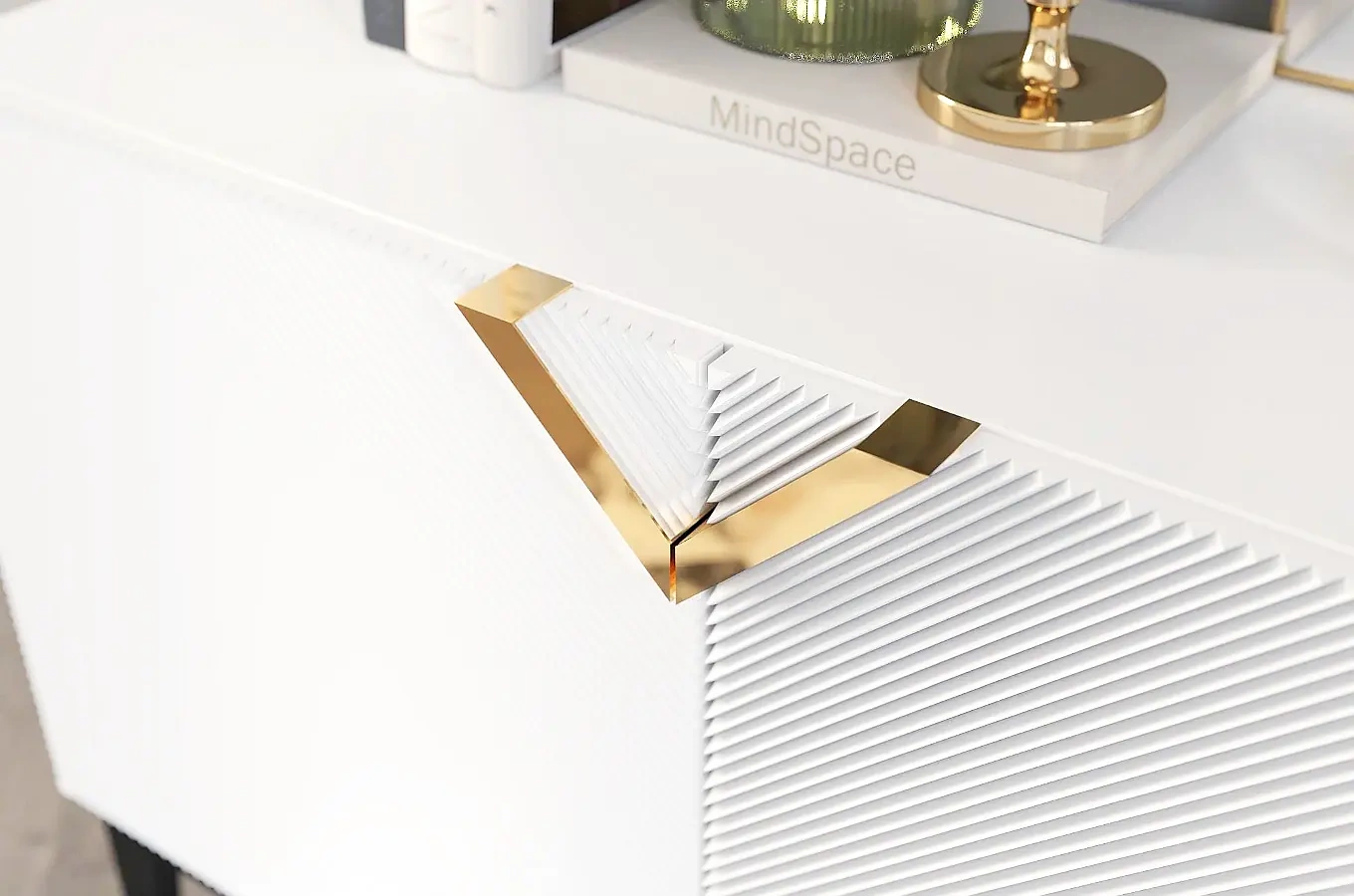 Złoty uchwyt skośny DEMI / komplet