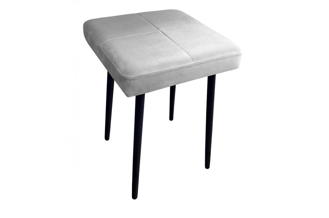 Tapicerowany taboret QUINTO na metalowych nogach / kolor tkaniny + podstawy do wyboru!