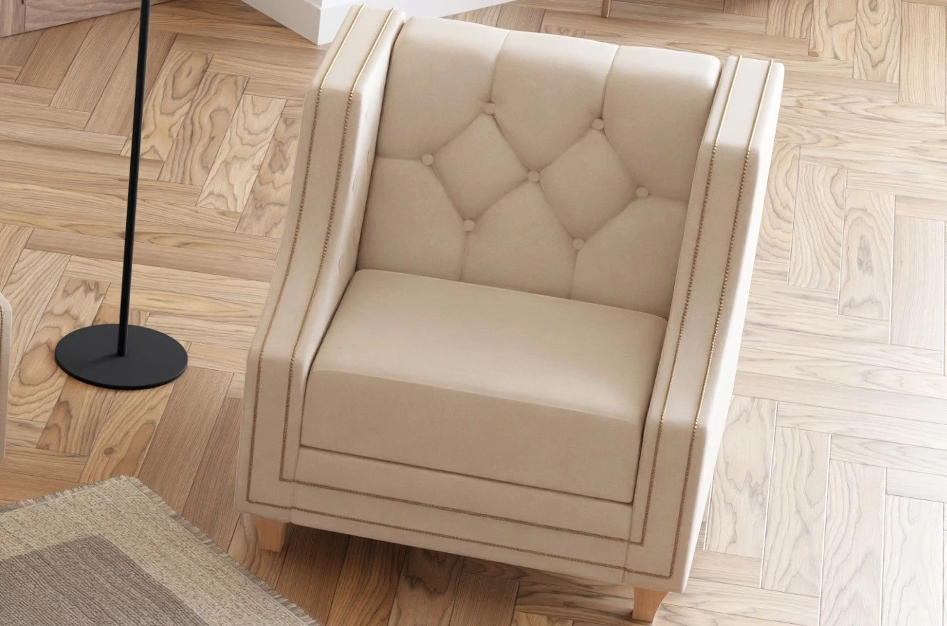 Elegancki fotel RETRO + w angielskim stylu