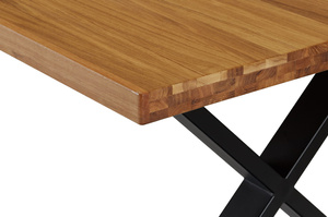 Stół dębowy HEKTOR z nogami w kształcie litery X / 200 x 100 cm
