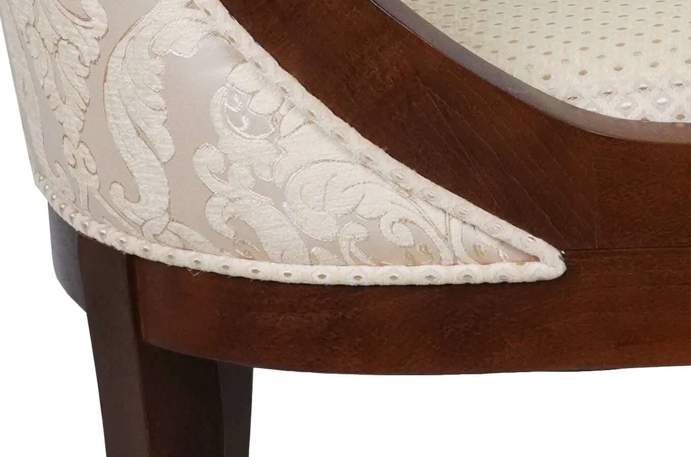 Eleganckie krzesło tapicerowane 856 z pikowanym oparciem