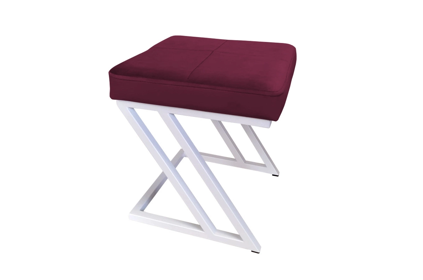 Tapicerowany puf DIZI na metalowych nogach / kolor tkaniny + podstawy do wyboru!