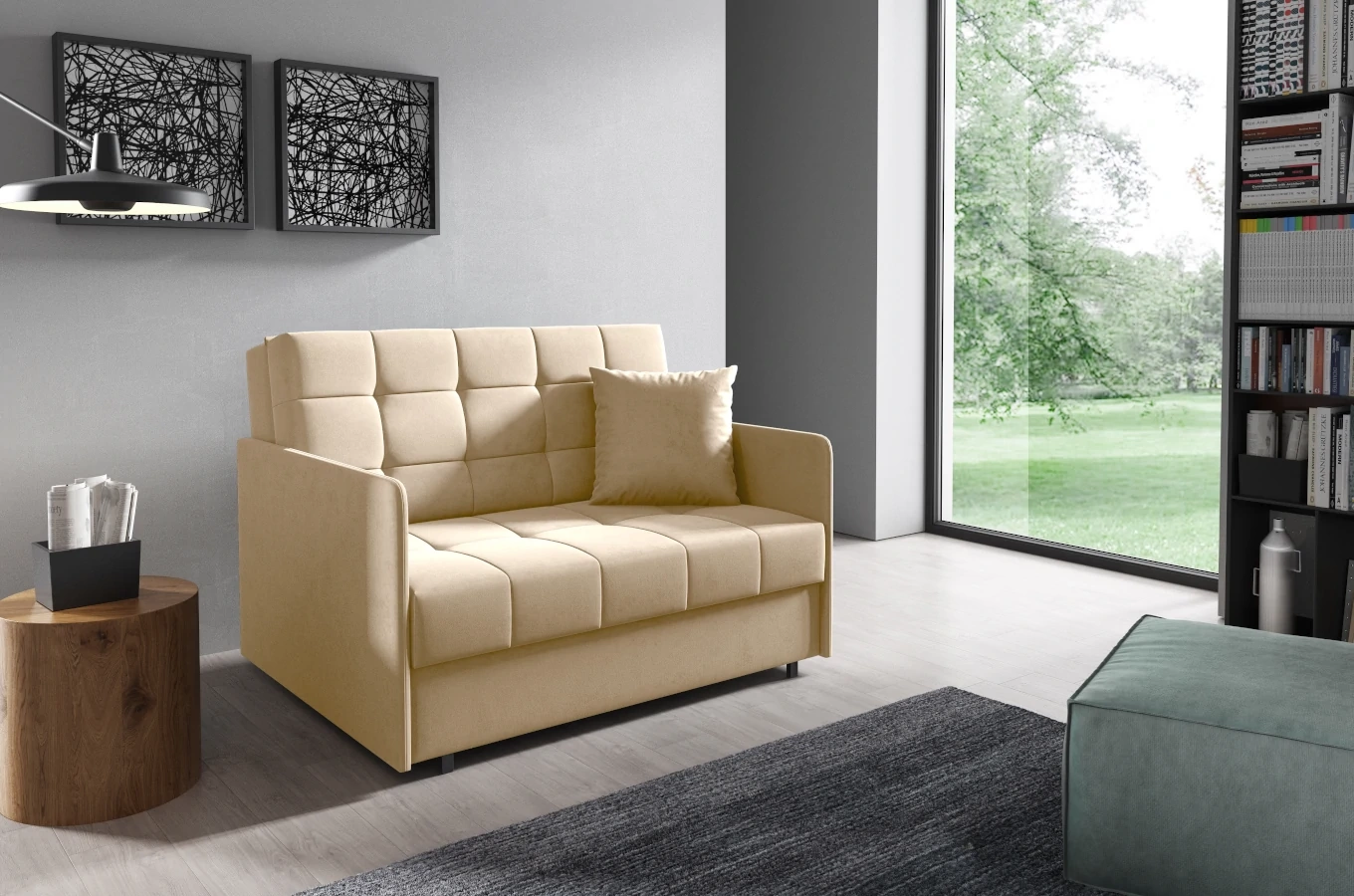 Klasyczna sofa MAXI z funkcją spania / szerokość 125 cm