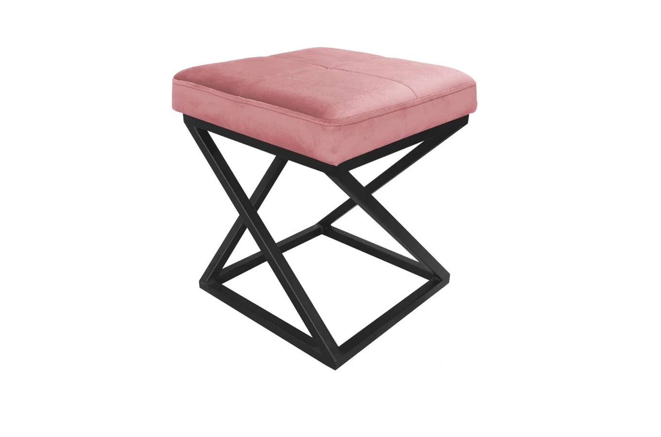 Tapicerowany puf DIXI na metalowych nogach / kolor tkaniny + podstawy do wyboru!