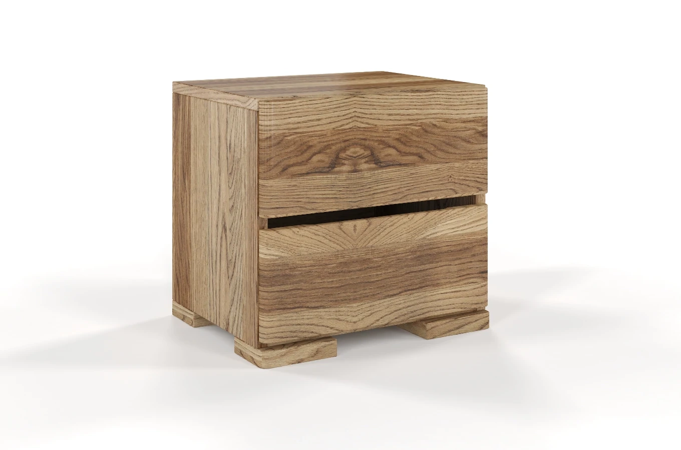 Drewniana szafka nocna dębowa Visby Sandemo High 2S / szer. 40 cm