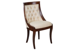 Eleganckie krzesło tapicerowane 856 z pikowanym oparciem