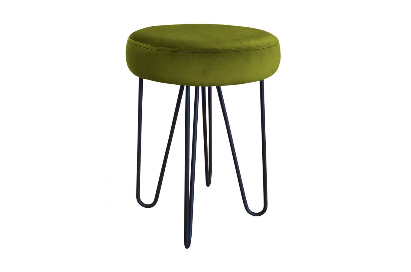 Tapicerowany taboret SECONDO na metalowych nogach / kolor tkaniny + podstawy do wyboru!