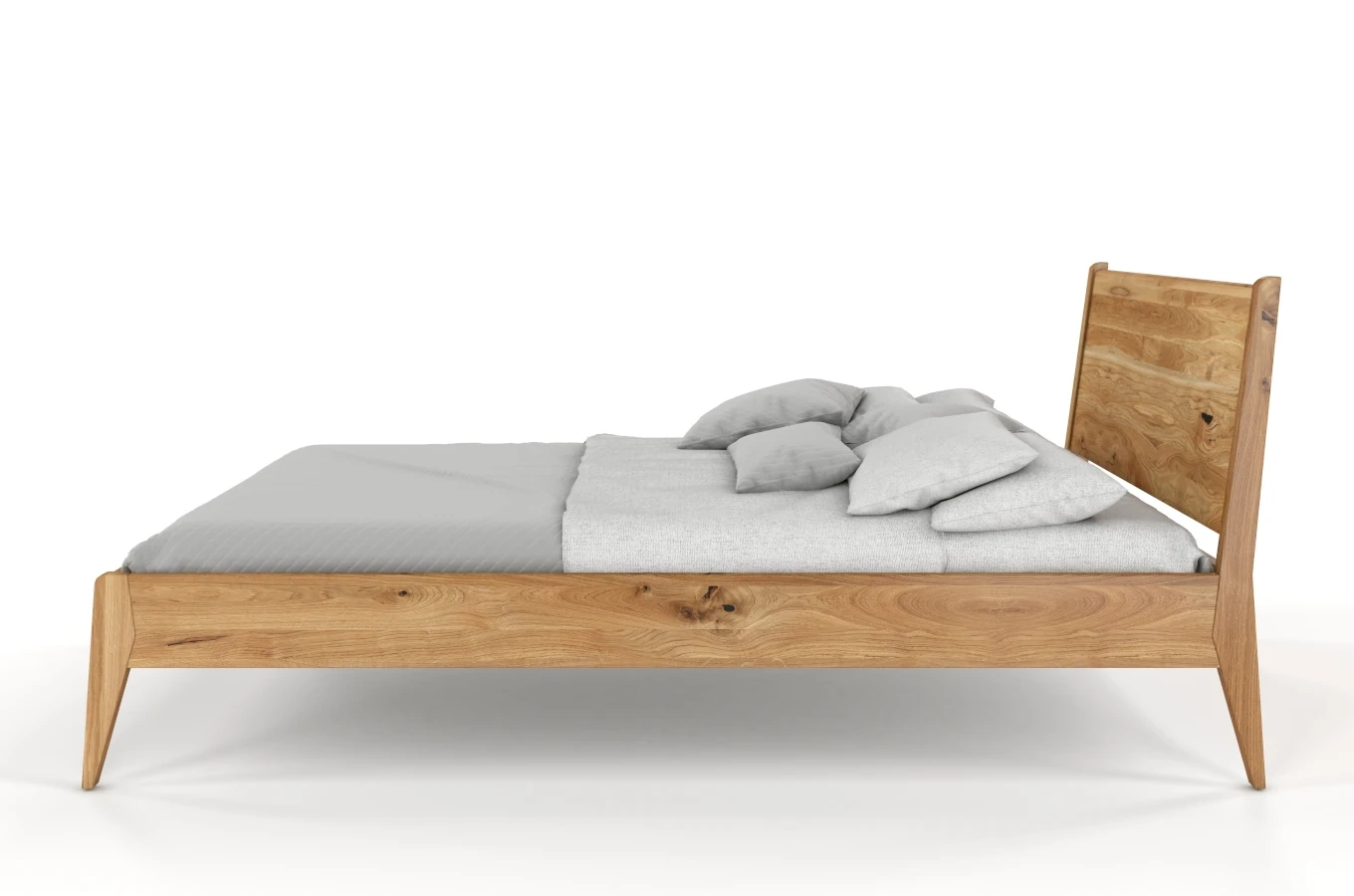 Łóżko drewniane dębowe Visby RADOM / 120x200 cm, olej naturalny