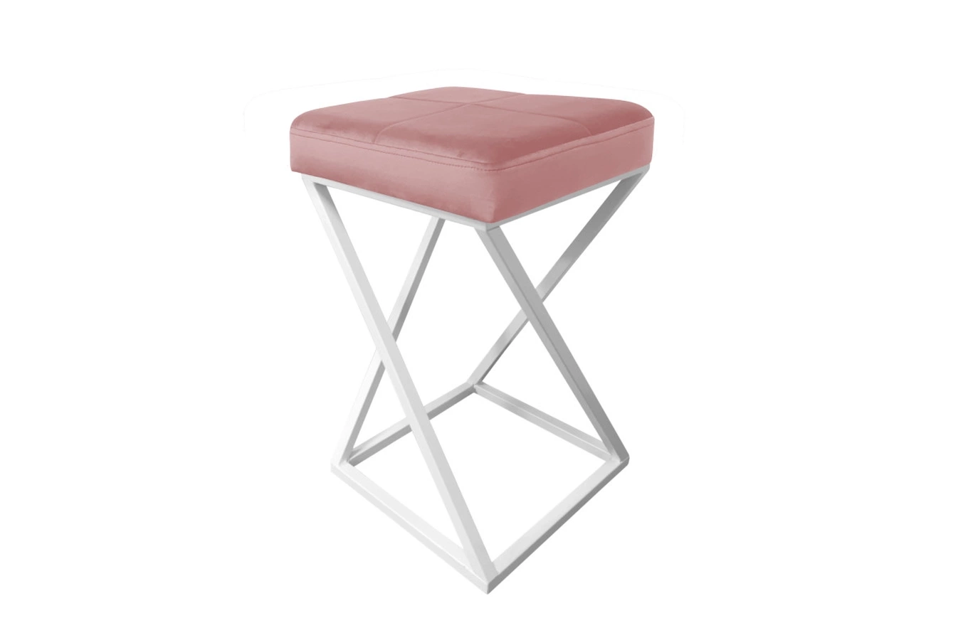 Tapicerowany hoker DIXI na metalowych nogach / kolor tkaniny + podstawy do wyboru!