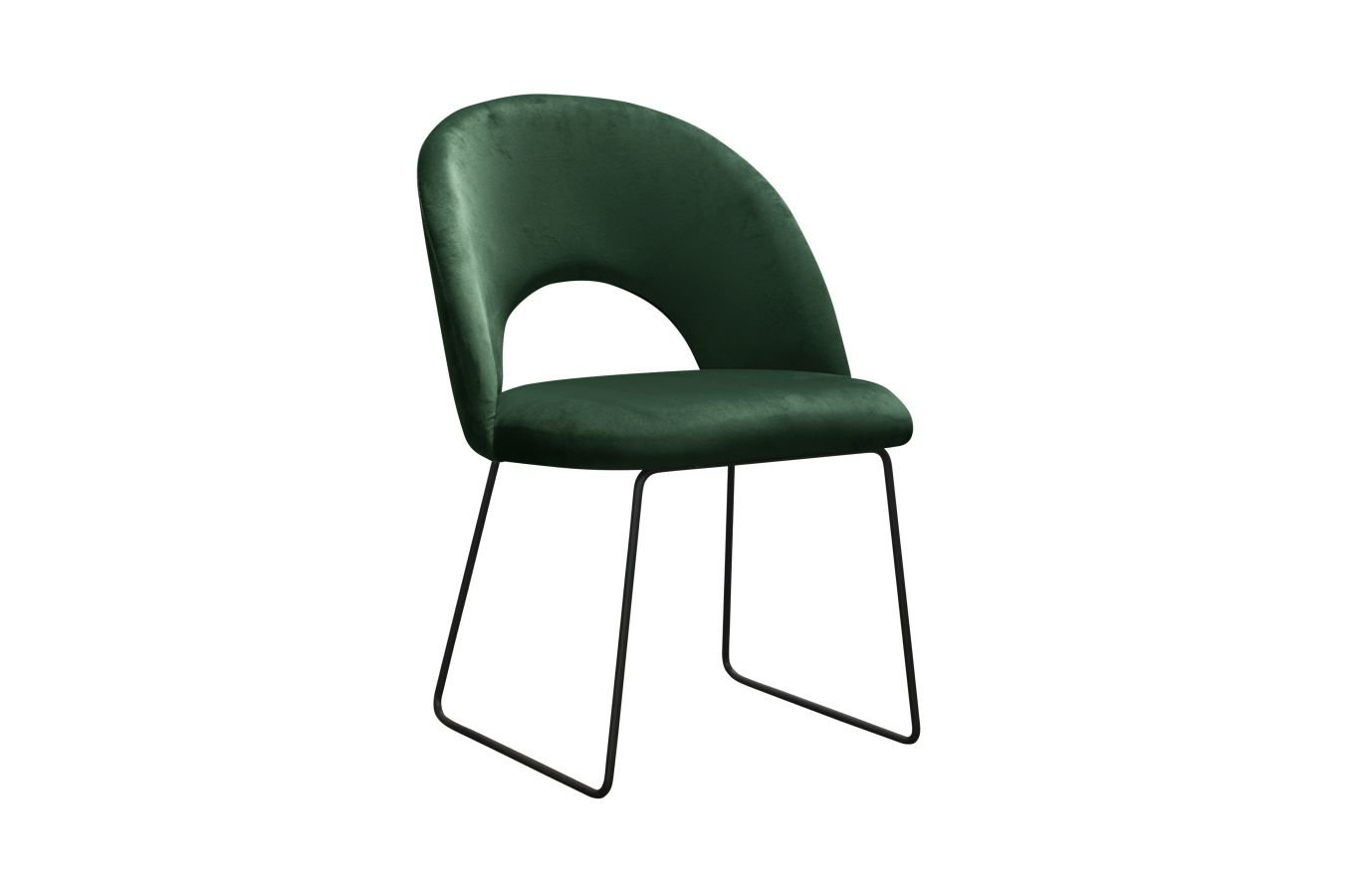 Nowoczesne krzesło tapicerowane GIANA U na metalowych nogach