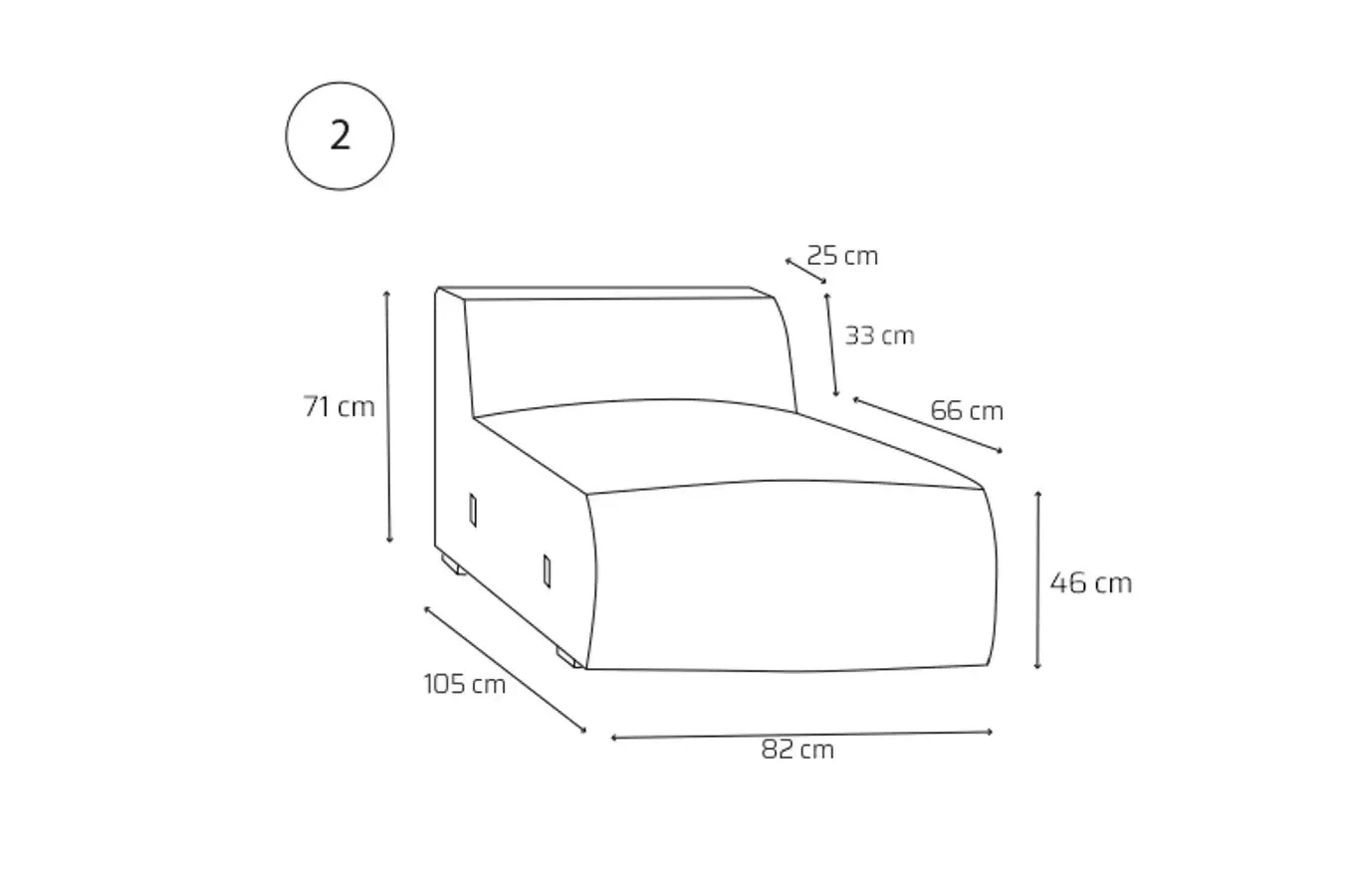 Nowoczesna sofa modułowa MINKY 1