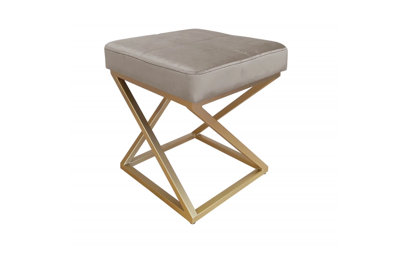 Tapicerowany puf DIXI na metalowych nogach / kolor tkaniny + podstawy do wyboru!