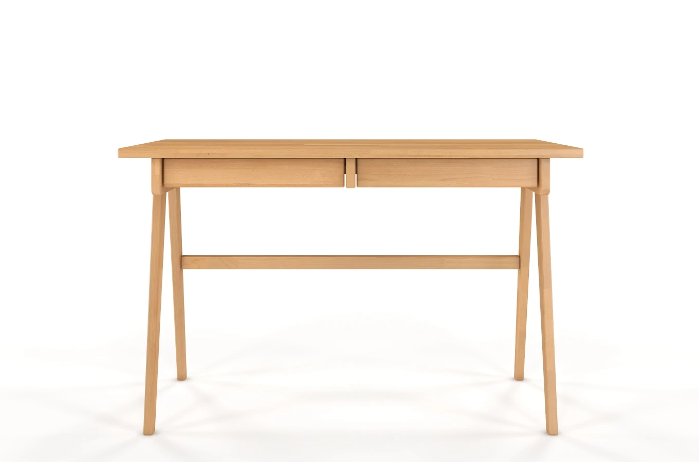 Drewniane bukowe biurko / toaletka z szufladami Visby EDDA / 120x65 cm