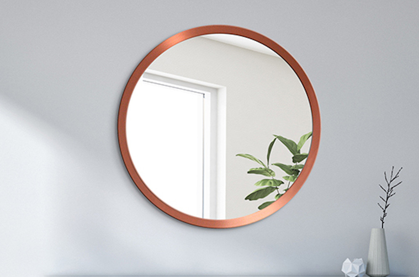 Okrągłe lustro SCANDINAVIA BOLD / rama dostępna w 5 kolorach