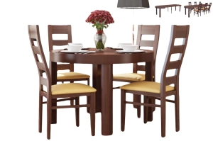 Stół drewniany rozkładany okrągły 410 / 4 rozmiary do wyboru